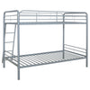 Carson Metal Twin Over Twin Bunk Bed Glossy Silver — product view 7