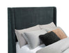 Preston Upholstered Queen Audio Flame Visualizer Bed Dark Blue — product view 7