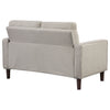 Bowen Upholstered Track Arm Tufted Loveseat Beige — product view 7