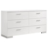 Felicity 4-piece Queen Bedroom Set White High Gloss — product view 7