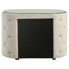 Sonya 2-drawer Upholstered Nightstand Bedside Table Ivory — product view 7
