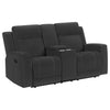 Brentwood 2-piece Upholstered Reclining Sofa Set Charcoal — product view 7