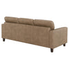 Scotland Faux Leather Upholstered Track Arm Sofa Brown — product view 7
