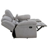 Gilson Chenille Upholstered Reclining Loveseat Grey — product view 8