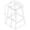 Jovani Acrylic Backless Bar Stool Chrome (Set of 2) — product view 8