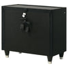 Lorient 2-drawer LED Nightstand with USB Black — product view 8