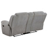 Gilson 3-piece Chenille Upholstered Reclining Sofa Set Grey — product view 8