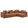 Jennifer Upholstered Corner Chair Terracotta — product view 8