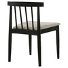 Cullen Dining Side Chair Upholstered Seat Black (Set of 2) — product view 8