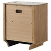 Leanne 2-drawer Sinter Stone Top Nightstand Light Oak — product view 8