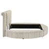 Sonya Upholstered Queen Round Storage Bed Ivory — product view 8