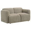 Dorset 2-piece Upholstered Round Track Arm Sofa Set Brown — product view 8