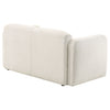 Dorset Fabric Upholstered Round Track Arm Loveseat White — product view 8