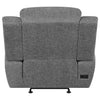 Bahrain Upholstered Power Glider Recliner Charcoal — product view 8