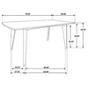 Malone Rectangular 78-inch Wood Dining Table Dark Walnut — product view 8