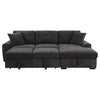 Pastrana Upholstered Sleeper Sectional Sofa RAF Chaise Grey — product view 8