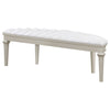 Evangeline Curved Fabric Upholstered Bench Silver Oak — product view 8