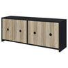 Denison 79-inch 4-door TV Stand Media Console Black — product view 8