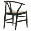 Crestmont Wood Wishbone Dining Side Chair Black (Set of 2) — product view 8