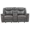 Conrad 2-piece Upholstered Padded Arm Motion Sofa Set Grey — product view 8