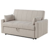 Portland Boucle Upholstered Sleeper Sofa Bed Latte — product view 8