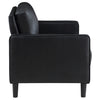 Ruth Upholstered Track Arm Loveseat Black — product view 8