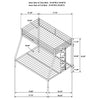 Alevera Metal Twin Over Full Bunk Bed with Ladder White — product view 8