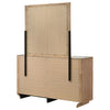 Leanne 6-drawer Sinter Stone Top Dresser and Mirror Light Oak — product view 8