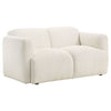 Dorset 2-piece Upholstered Round Track Arm Sofa Set White — product view 8