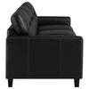 Scotland Faux Leather Upholstered Track Arm Sofa Black — product view 8