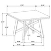Canfield 47-inch Square Counter Height Dining Table Brown — product view 8
