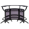 Dallas 3-piece Curved Freestanding Home Bar Cabinet Black — product view 8