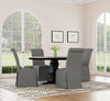 Florence Round 60-inch Pedestal Base Dining Table Black — product view 8
