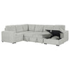 Devonshire Sleeper Sectional Sofa Storage Chaise Grey — product view 8