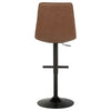 Eldridge Faux Leather Upholstered Adjustable Bar Stool Coffee — product view 8