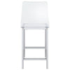 Juelia Clear Acrylic Counter Chair Chrome (Set of 2) — product view 8