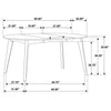 Jedda Oval 60-inch Extension Leaf Dining Table Dark Walnut — product view 8