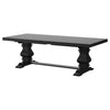 Florence 126-inch Extension Dining Table Distressed Black — product view 8