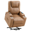 Armstrong Upholstered Power Lift Massage Recliner Camel — product view 8