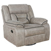 Greer 3-piece Upholstered Reclining Sofa Set Taupe — product view 8