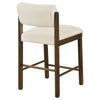 Kehoe Upholstered Counter Height Chair Cream and Walnut (Set of 2) — product view 8