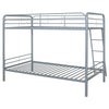 Carson Metal Twin Over Twin Bunk Bed Glossy Silver — product view 8