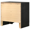 Miranda 3-drawer Nightstand Bedside Table Black — product view 8