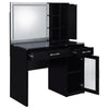 Flora 2-drawer Vanity Set with LED Mirror Black High Gloss — product view 8