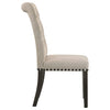 Alana Upholstered Dining Side Chair Beige Smokey Black (Set of 2) — product view 8