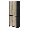 Denison 67-inch 2-door Media Tower Storage Cabinet Black — product view 8