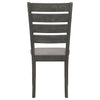Dalila Wood Dining Side Chair Dark Grey (Set of 2) — product view 8