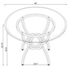 Aviano Round 48-inch Glass Top Metal Dining Table Gunmetal — product view 8