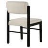 Kehoe Upholstered Dining Side Chair Cream and Black (Set of 2) — product view 8