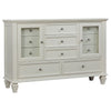 Sandy Beach 4-piece Queen Bedroom Set Cream White — product view 8